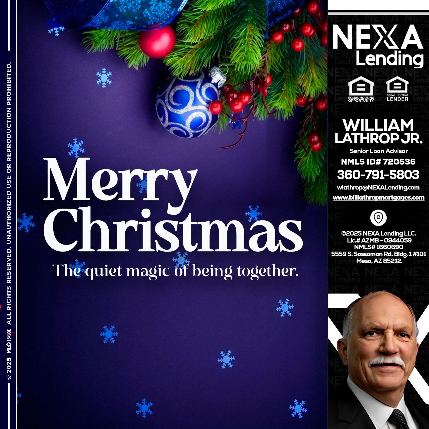 merry christmas - Bill Lathrop -Senior Loan Advisor