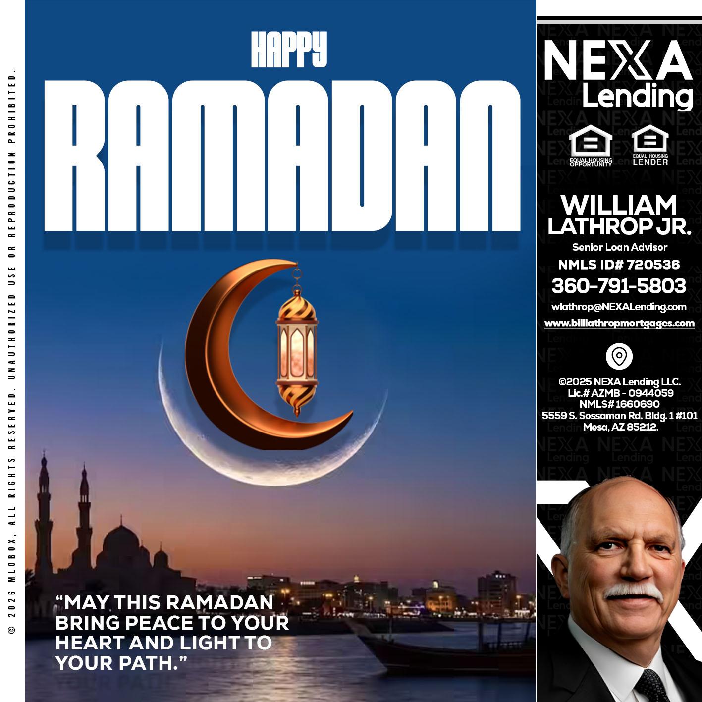 RAMADAN - Bill Lathrop -Senior Loan Advisor