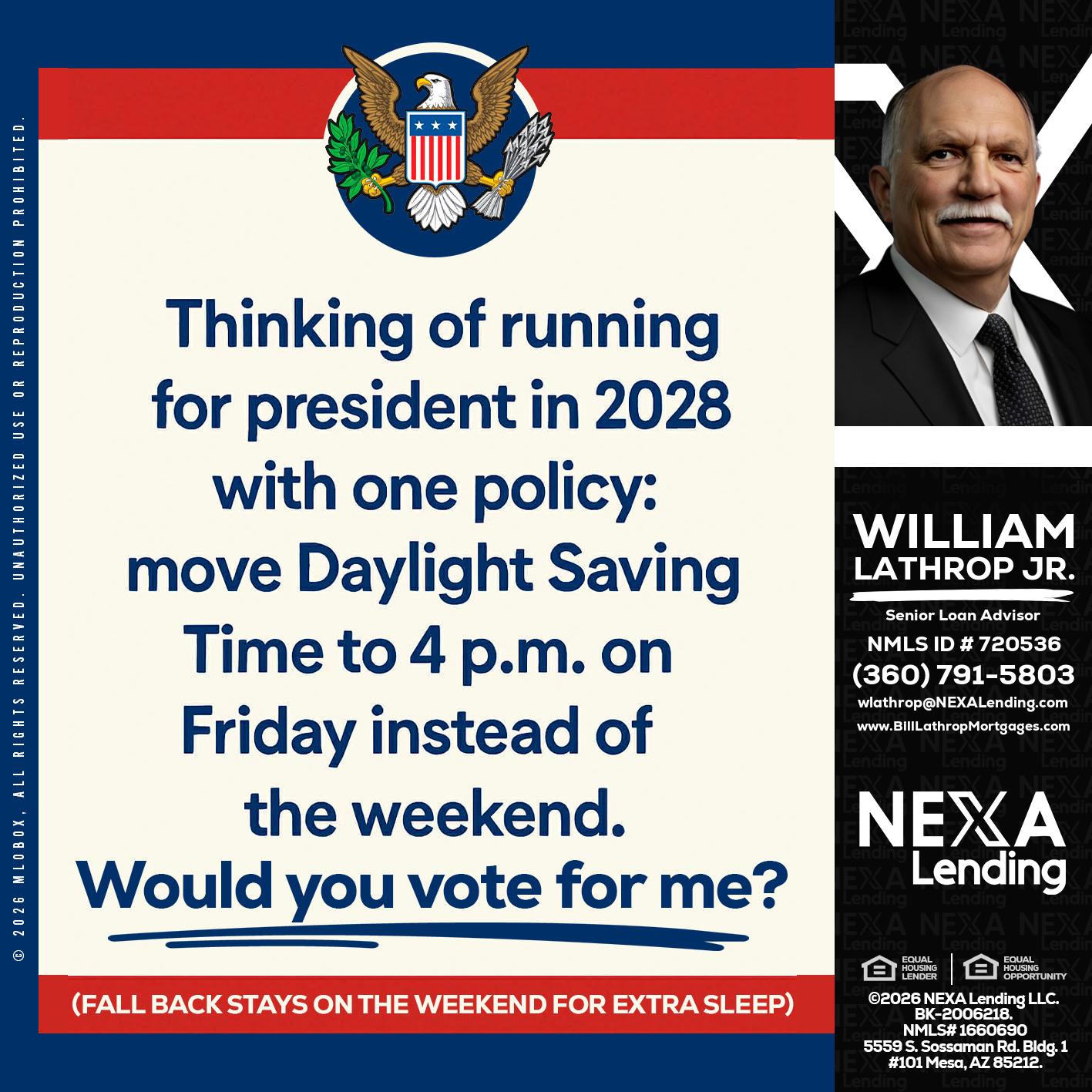 THINKING OF RUNING - Bill Lathrop -Senior Loan Advisor