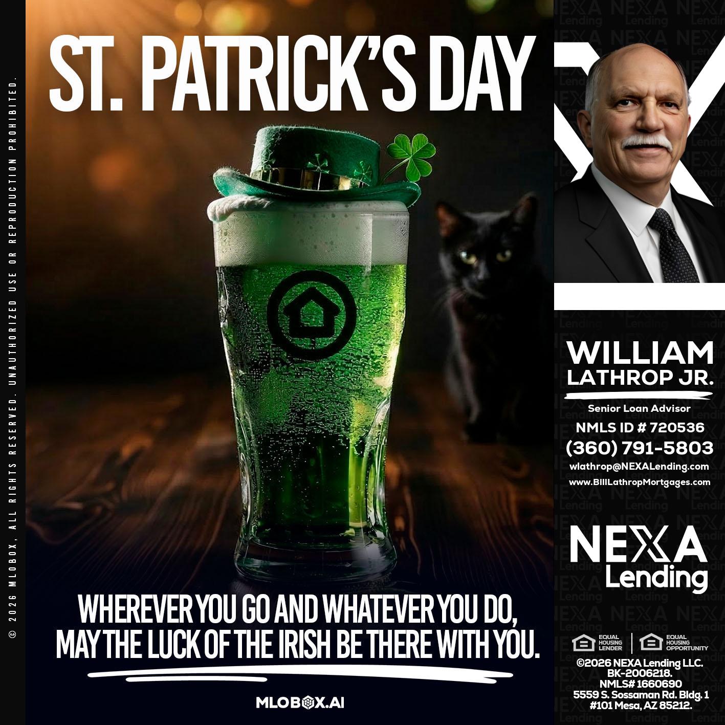 st. Patricks day - Bill Lathrop -Senior Loan Advisor
