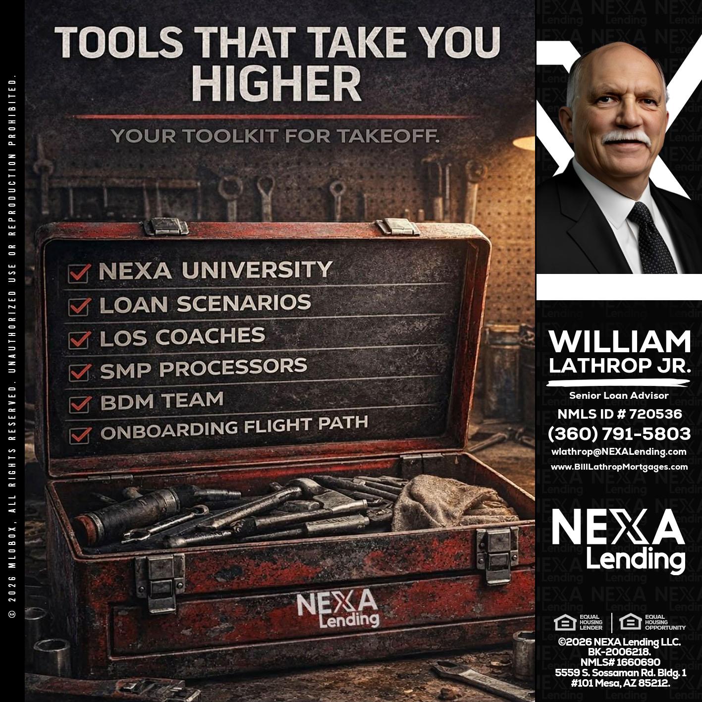 TOOLS THAT - Bill Lathrop -Senior Loan Advisor