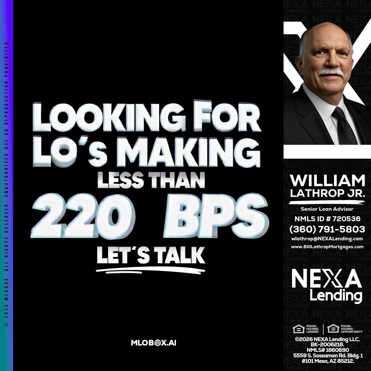 LOOKING FOR - Bill Lathrop -Senior Loan Advisor