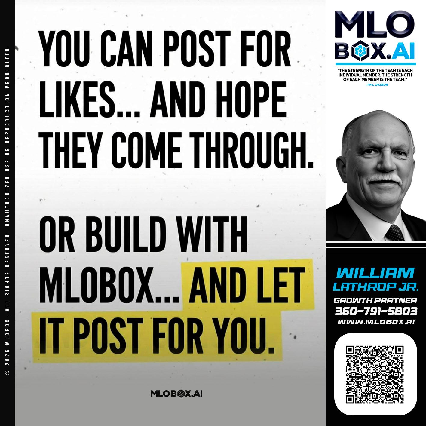 you can post - Bill Lathrop -Senior Loan Advisor