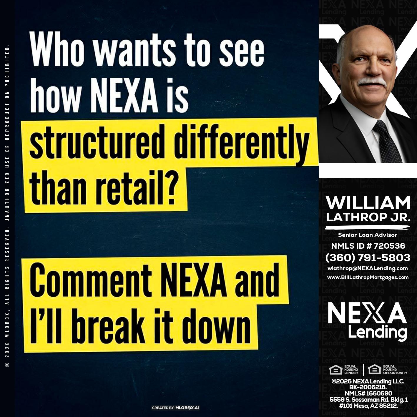 who want to see - Bill Lathrop -Senior Loan Advisor
