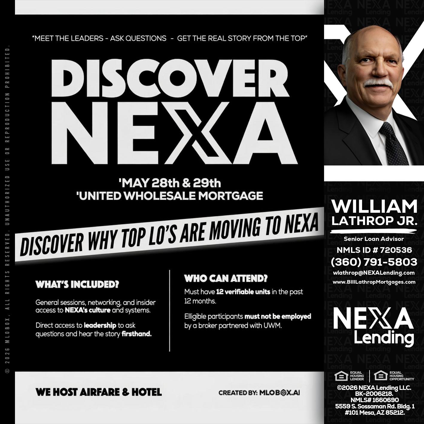 DISCOVER NEXA - Bill Lathrop -Senior Loan Advisor