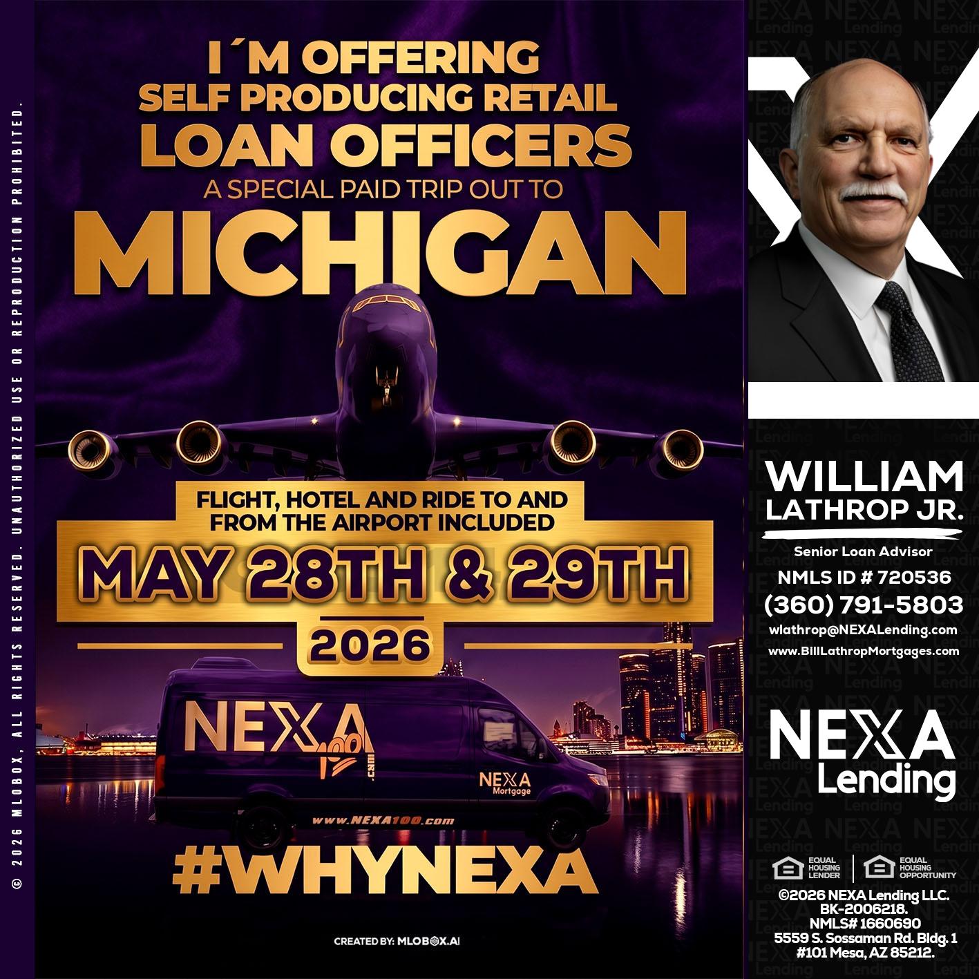 MICHIGAN - Bill Lathrop -Senior Loan Advisor