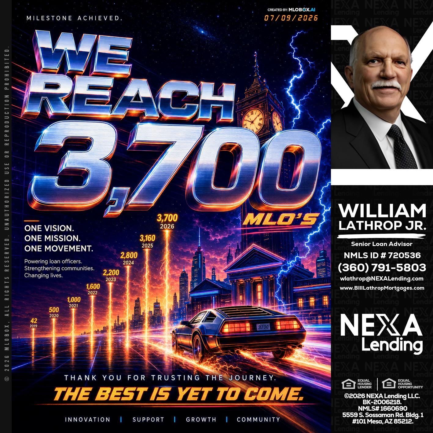 3700 MLOs - Bill Lathrop -Senior Loan Advisor
