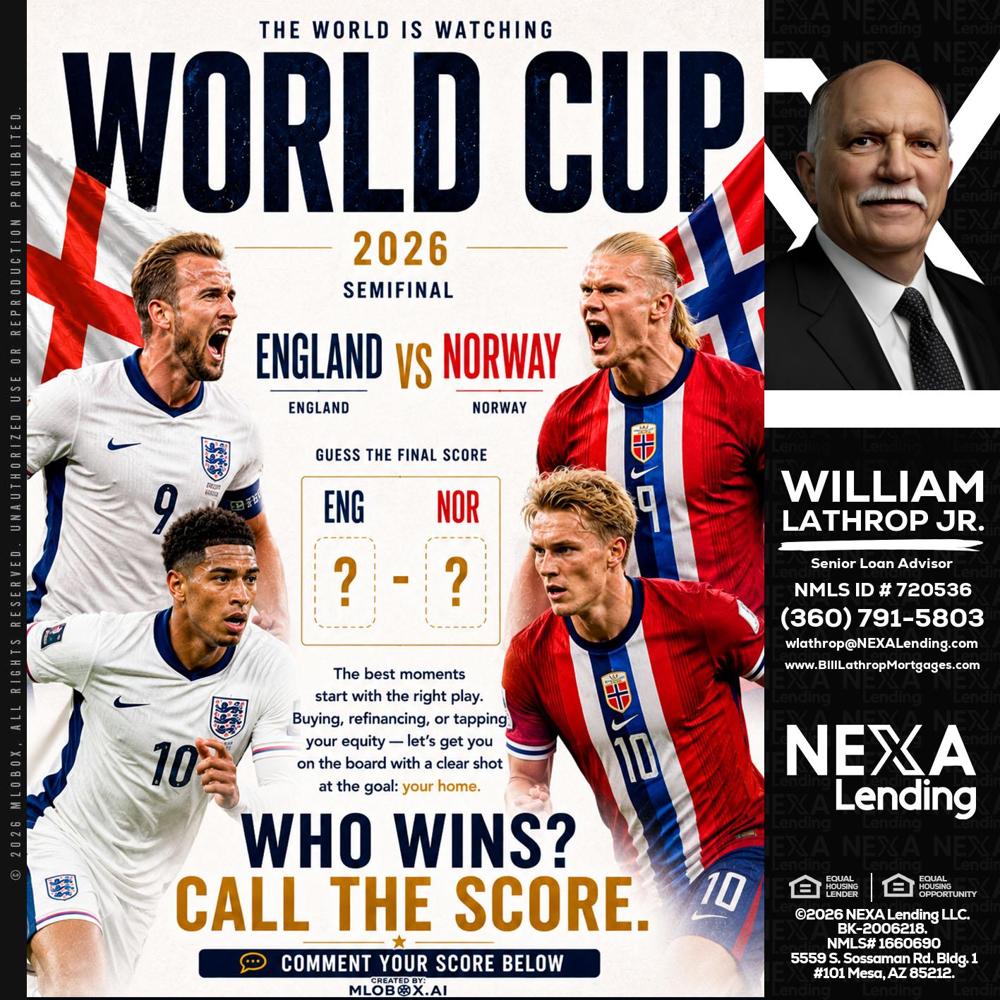 WORLD CUP 2026 - Bill Lathrop -Senior Loan Advisor