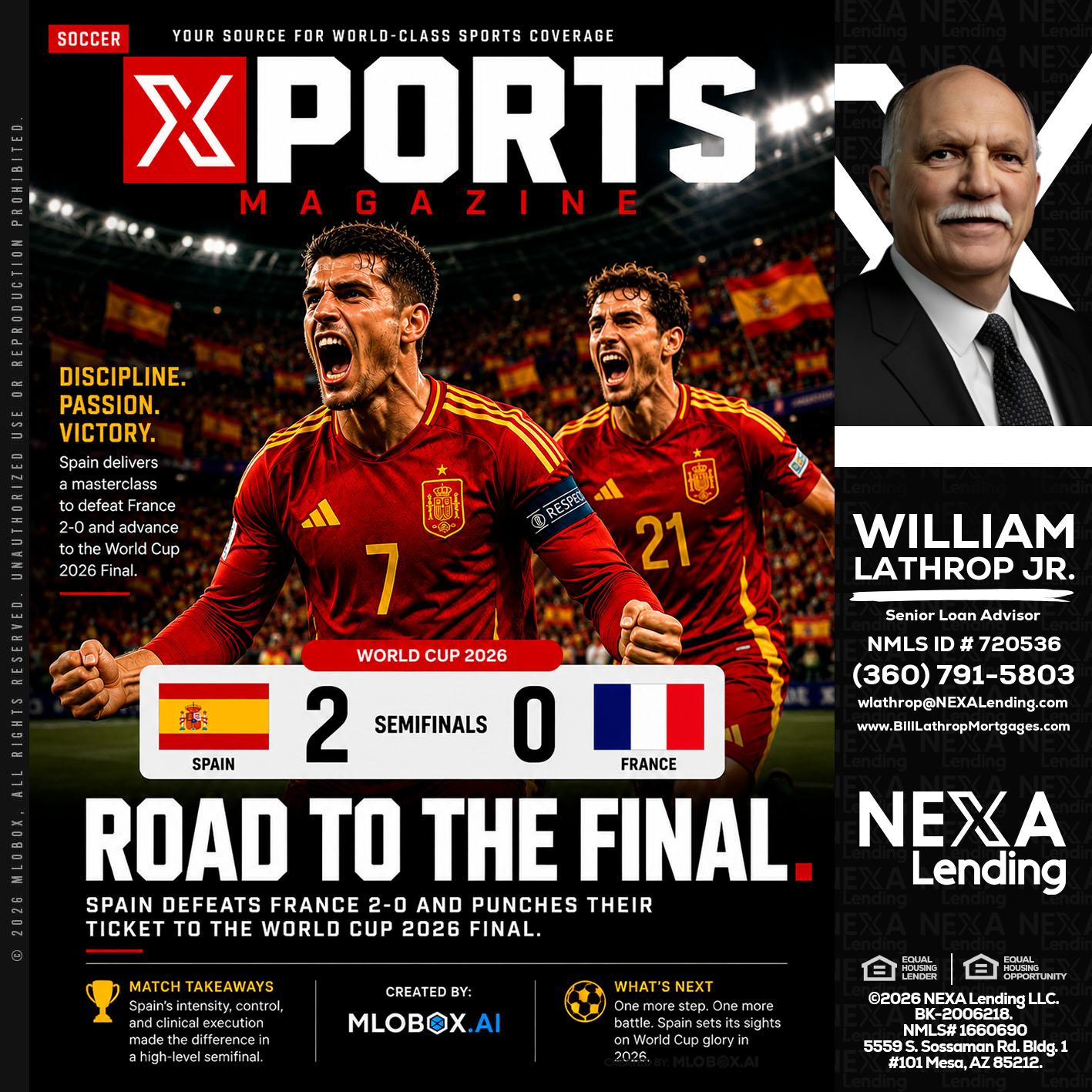 XPORTS WORLD CUP 2026 - Bill Lathrop -Senior Loan Advisor