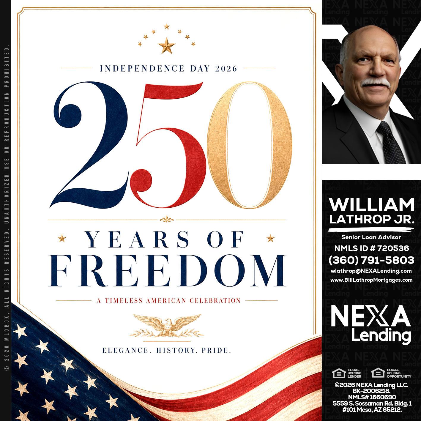 250 YEARS - Bill Lathrop -Senior Loan Advisor