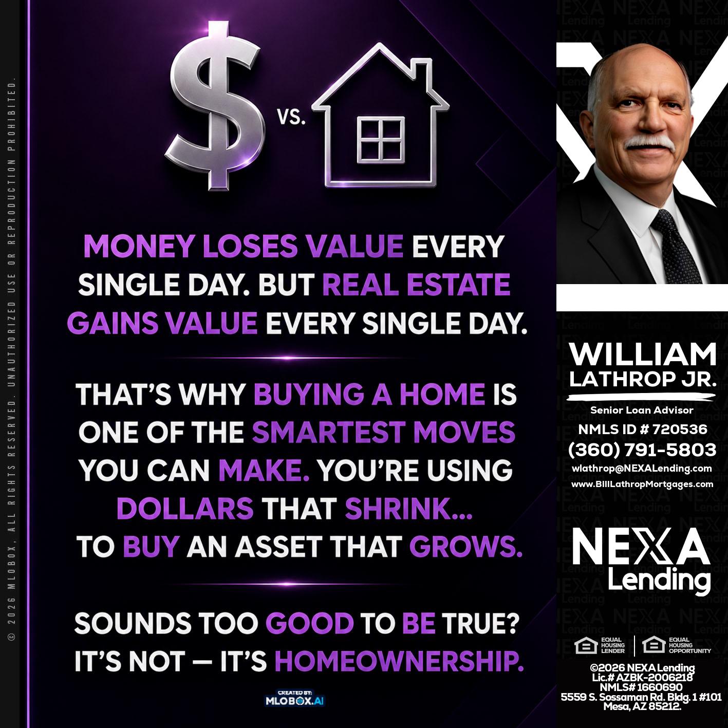 MONEY LOSES - Bill Lathrop -Senior Loan Advisor