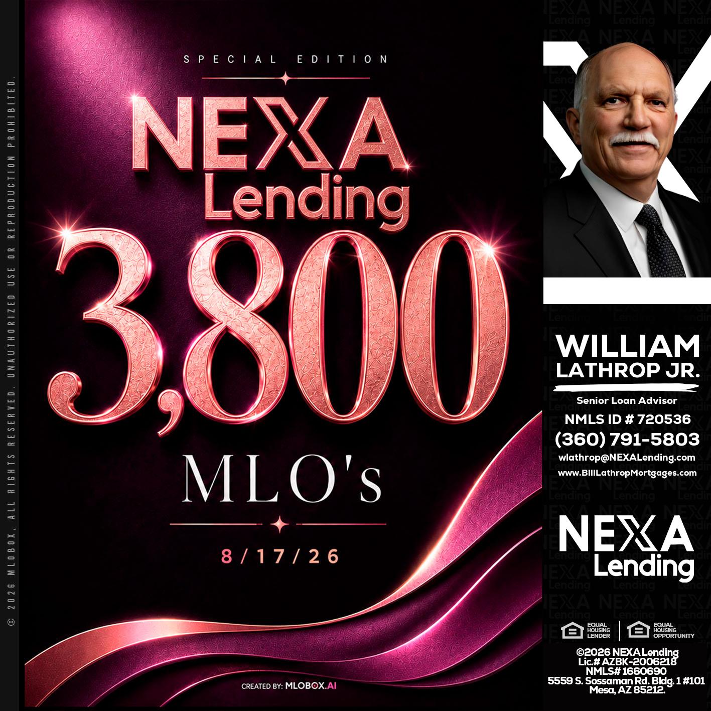 3800 MLOs - Bill Lathrop -Senior Loan Advisor