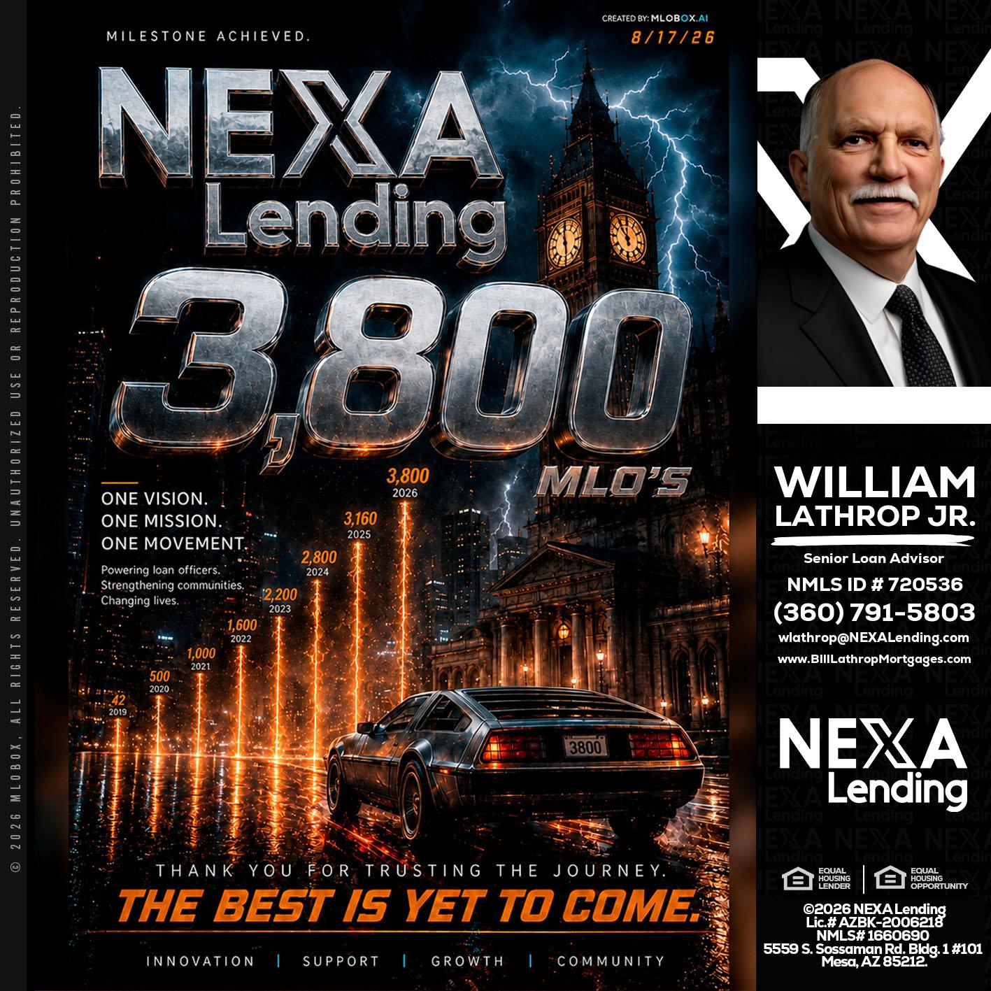 3800 future - Bill Lathrop -Senior Loan Advisor