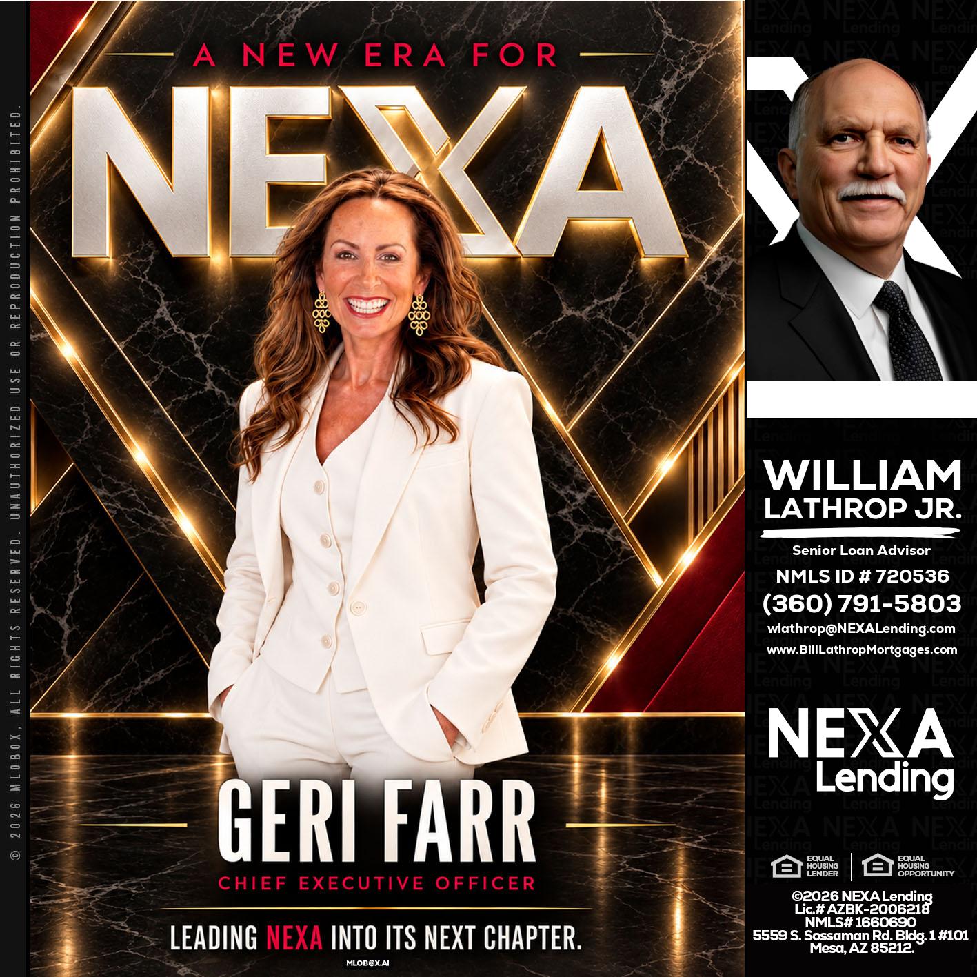 GERI FARR - Bill Lathrop -Senior Loan Advisor