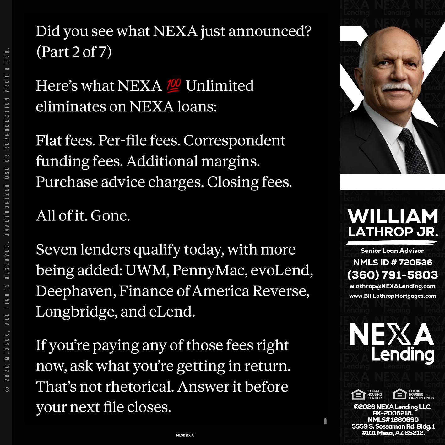 2 OF 7 - Bill Lathrop -Senior Loan Advisor