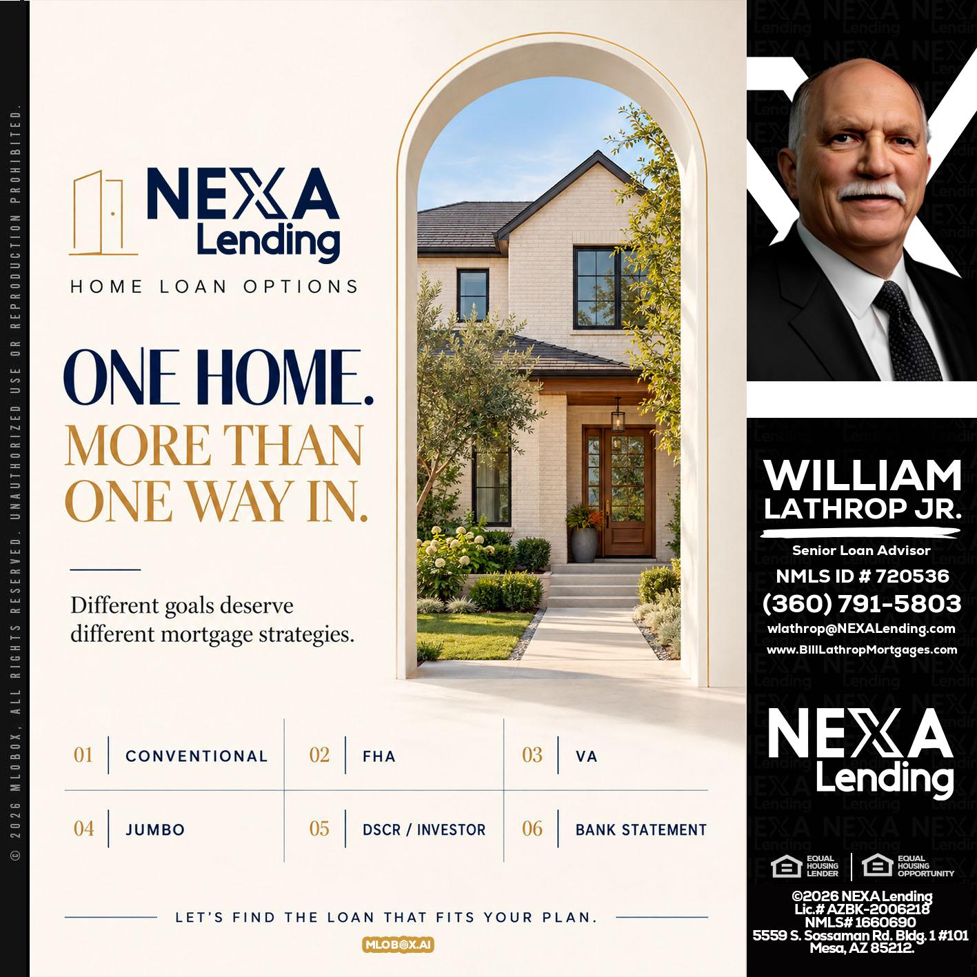 ONE HOME - Bill Lathrop -Senior Loan Advisor