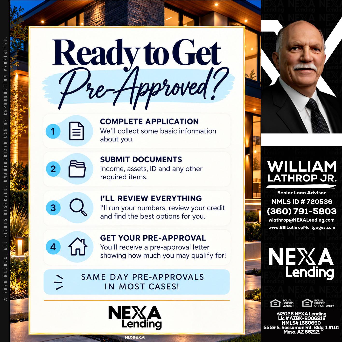ready to get - Bill Lathrop -Senior Loan Advisor