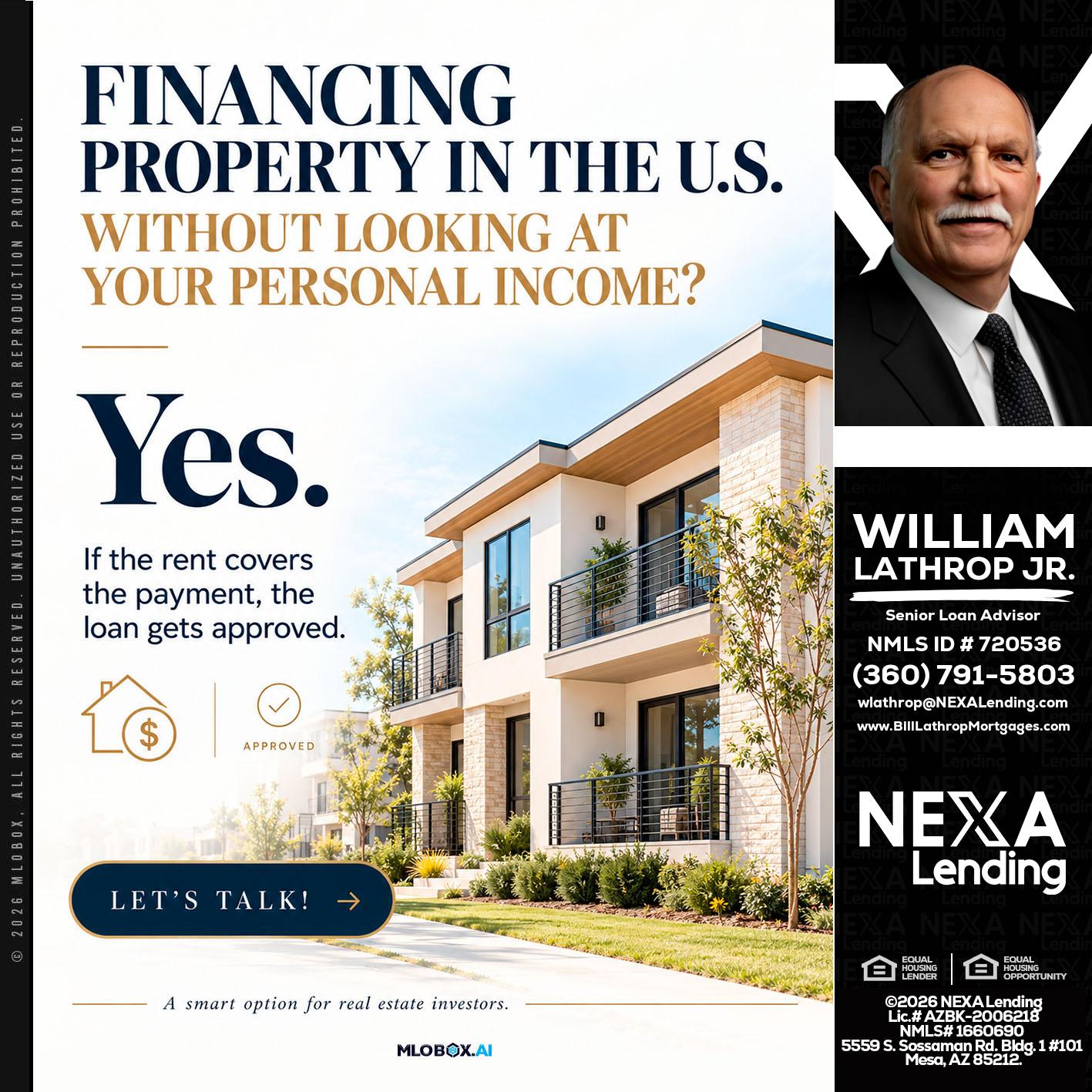 FINANCING - Bill Lathrop -Senior Loan Advisor